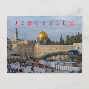 Jerusalem Western Wall view postcard