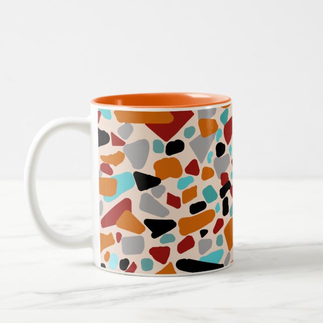 Jesmonite Terrazo Seemless Two-Tone Coffee Mug (Left)