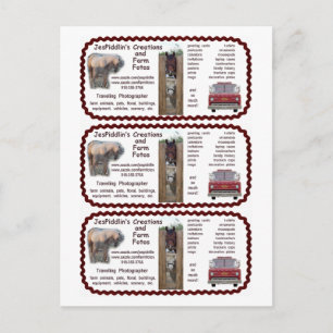 JesPiddlin Creations / Farm Fotos Bus. Cards