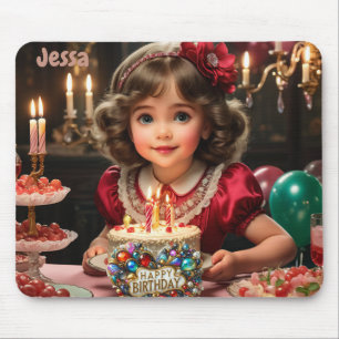 JESSA ~ Vintage Birthday Girl ~ Mousepad