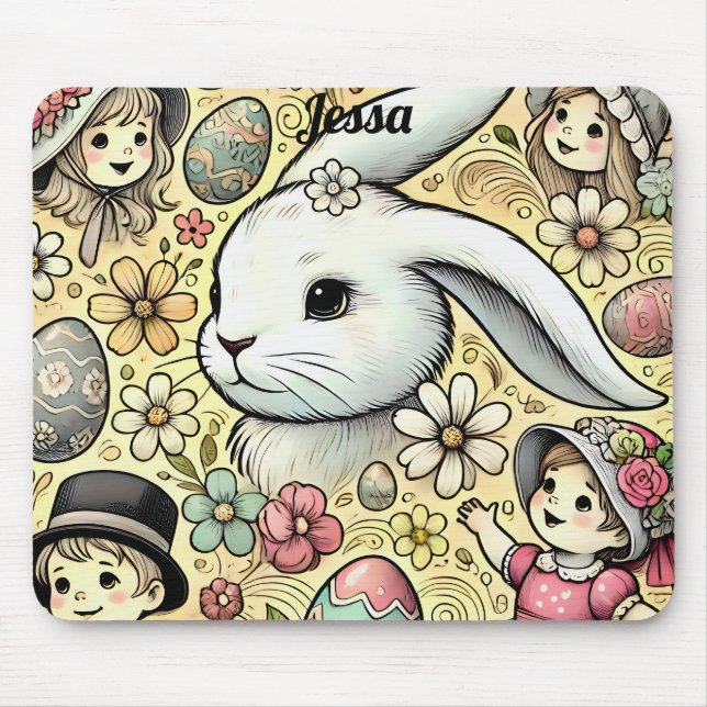 JESSA ~ Vintage Easter ~  Mouse Mat (Front)