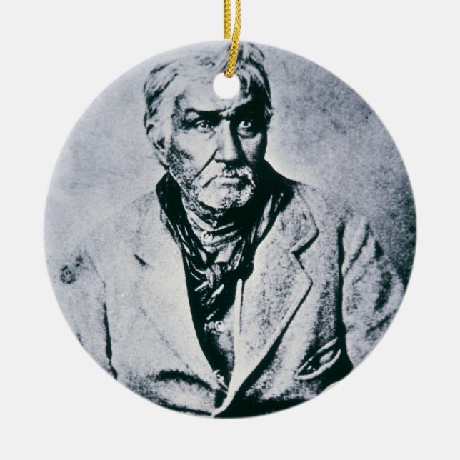 Jesse Chisholm (b/w photo) Ceramic Tree Decoration (Front)