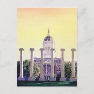 "Jesse Hall" University of Missouri Watercolor Postcard