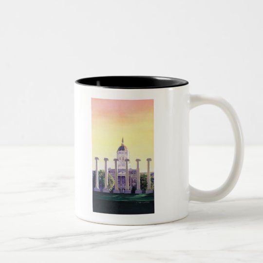 "Jesse Hall" University of Missouri Watercolor Two-Tone Coffee Mug
