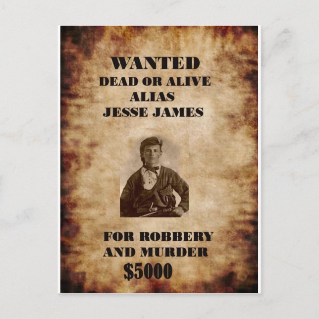 jesse james postcard (Front)