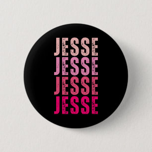 Jesse Personalised Name I Love Jesse Vintage 6 Cm Round Badge