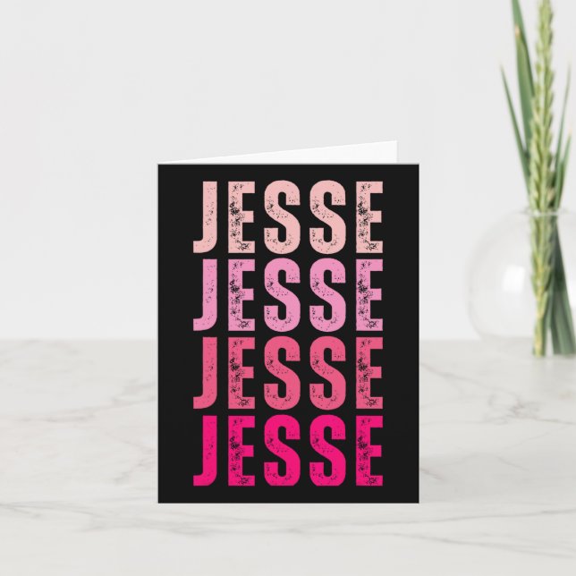 Jesse Personalised Name I Love Jesse Vintage  Card (Front)