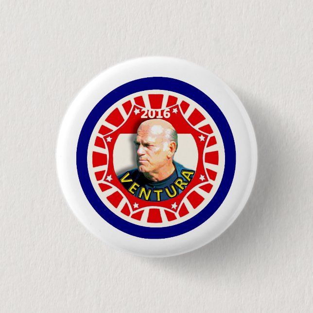 Jesse "The Body" Ventura for president 2016 3 Cm Round Badge (Front)