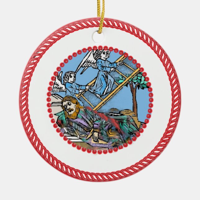 Jesse Tree Jacob's Ladder Ornament  #1 (Front)