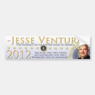 Jesse Ventura 2012 Bumper Sticker - White