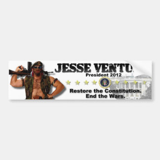 Jesse Ventura 2012 - Restore the Constitution Bumper Sticker