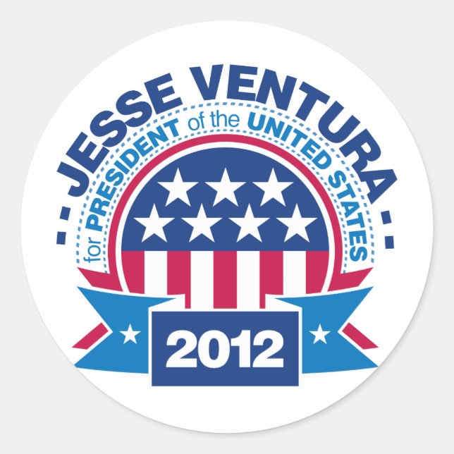 Jesse Ventura for President 2012 Classic Round Sticker (Front)