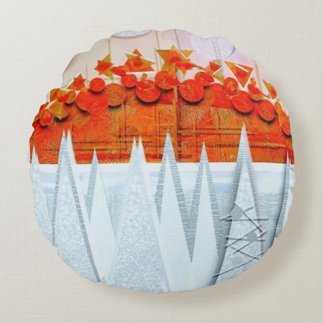 JESSICA ANNE FRANK "WINTER"  ROUND CUSHION (Front)