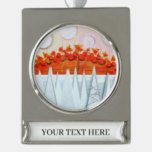 JESSICA ANNE FRANK "WINTER"  SILVER PLATED BANNER ORNAMENT