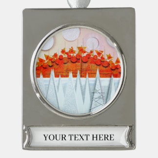 JESSICA ANNE FRANK "WINTER"  SILVER PLATED BANNER ORNAMENT