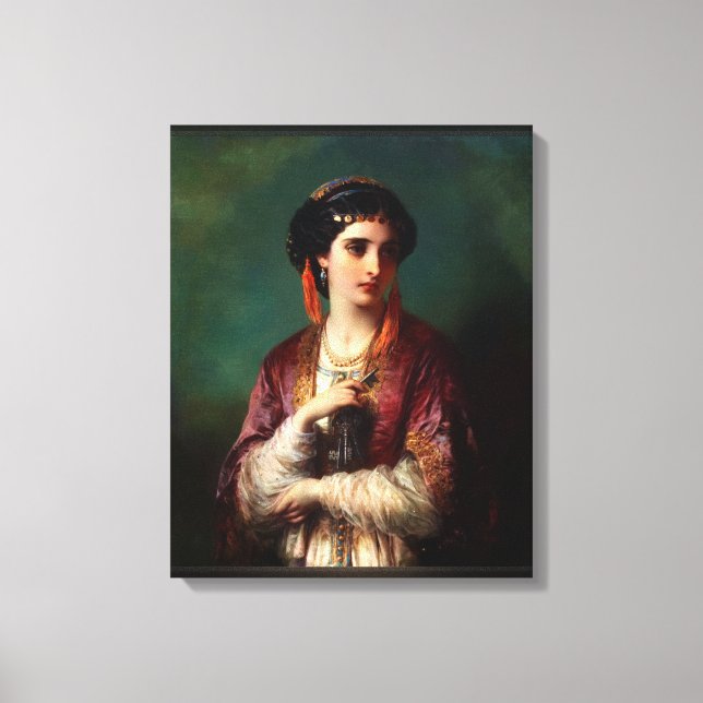 Jessica by Thomas-Francis Dicksee Classical Art Canvas Print (Front)