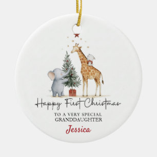 Jessica Granddaughter First Christmas 2026 Ceramic Tree Decoration