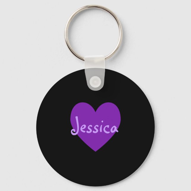 Jessica in Purple Key Ring (Front)