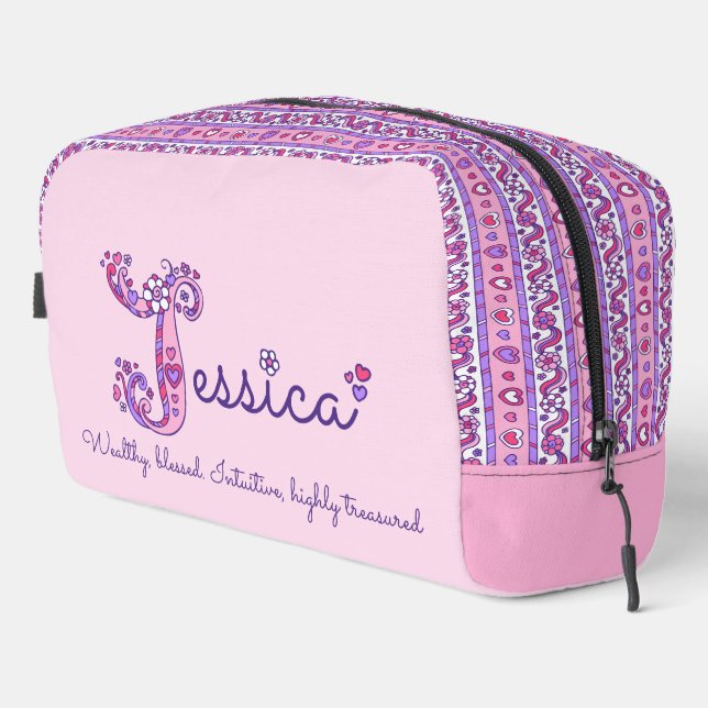 Jessica name beginning with J girls  Dopp Kit (Right Corner)