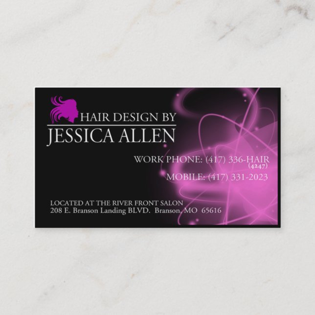 Jessica's Salon Cards (Front)
