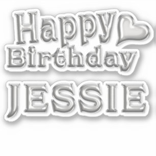 Jessie Happy Birthday silver Sticker
