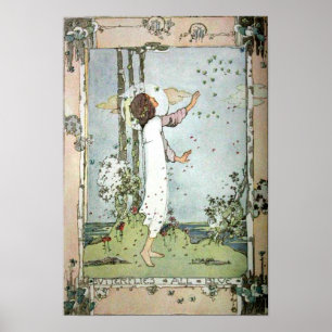 Jessie M. King - Butterflies All Blue Poster