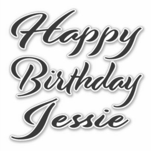 Jessie name first name black Sticker birthday
