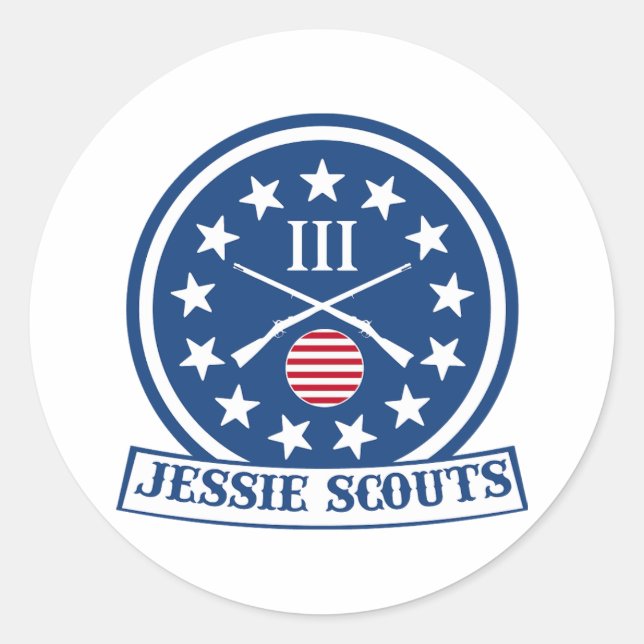 JESSIE SCOUTS LOGO CLASSIC ROUND STICKER (Front)