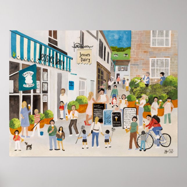 Jessies Dairy in Mousehole Poster (Front)