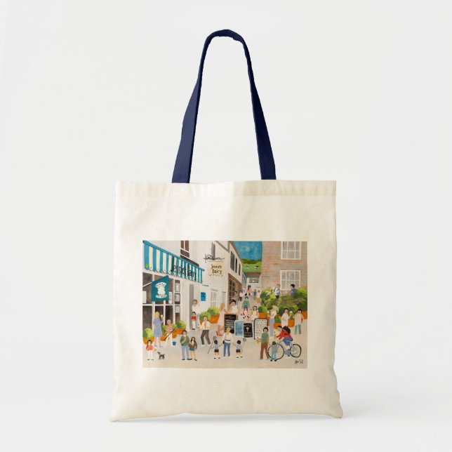 Jessies Dairy in Mousehole Tote Bag (Front)
