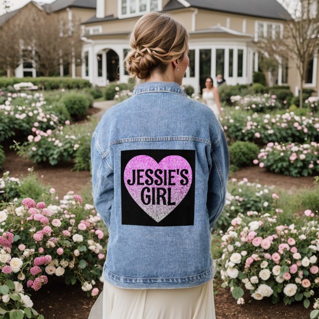 JESSIE'S GIRL VINTAGE Denim jean Jacket (Wedding Back)