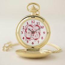 Jess's Sketch Backwards Pocket Watch