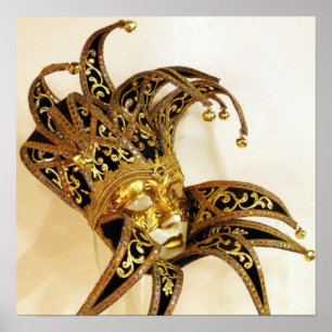 JESTER CARNIVAL MASK POSTER