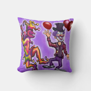Jester Clown Throw Pillow