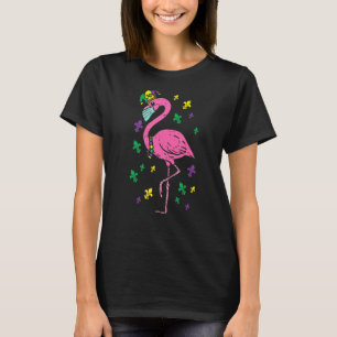 Jester Flamingo Face Mask Mardi Gras Quarantine An T-Shirt