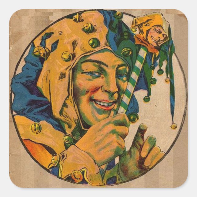 jester from the 1920s square sticker (Front)