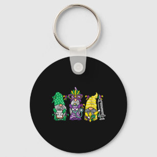 Jester Gnomes Nurse Mardi Gras Women Rn Icu Nicu E Key Ring
