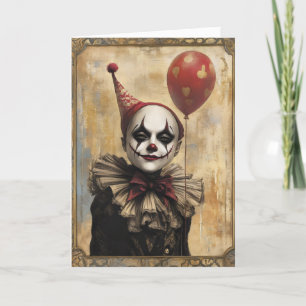 Jester Harlequin All Fools Day Holiday Card