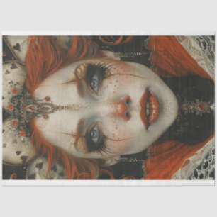 Jester Harlequin Masquerade Lady Decoupage Tissue Paper