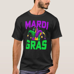 Jester Hat Carnival Mardi Gras Party Men Women T-Shirt