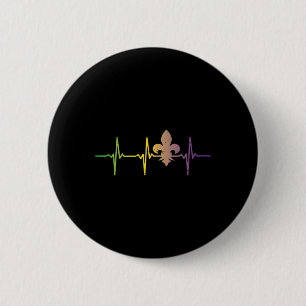 Jester Hat Heartbeat Nurse Funny Mardi Gras Carniv 6 Cm Round Badge