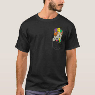 Jester Heeler Mardi Gras Pocket Cattle Dog Men Wom T-Shirt