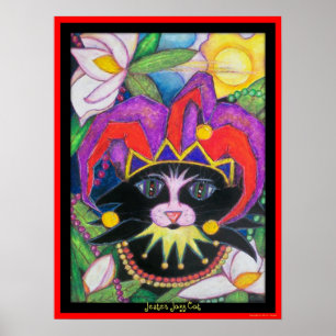 Jester Jazz Cat Poster