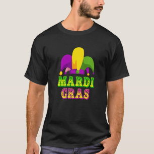 Jester Joker Hat Mardi Gras Funny Mardi Gras Party T-Shirt