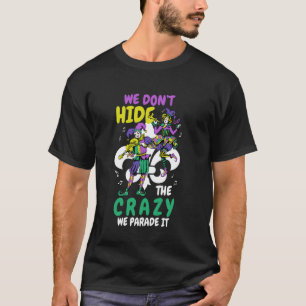 Jester Jokers Mardi Gras Music Parade Masquerade T-Shirt