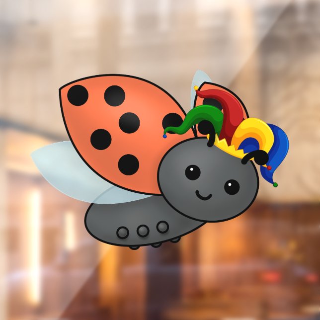 Jester Ladybug Window Cling (Sheet 2)