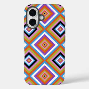 Jester Motley Trippy Diamonds Colourful Geometric iPhone 16 Case