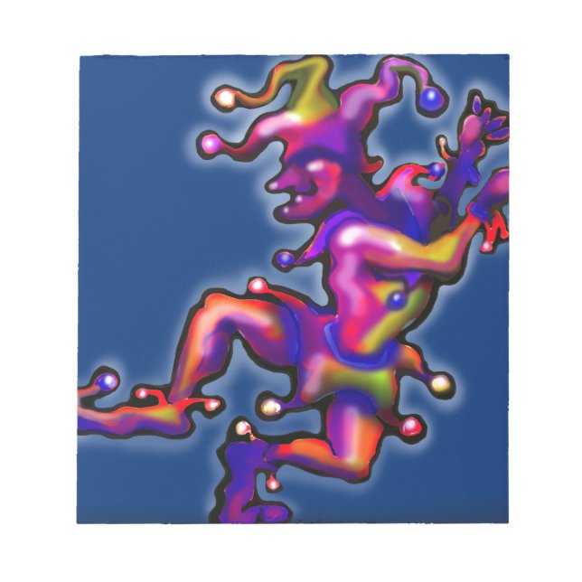 Jester Saphire Blue Notepad (Front)