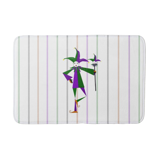 Jester Shower Curtain Bath Mat (Front)