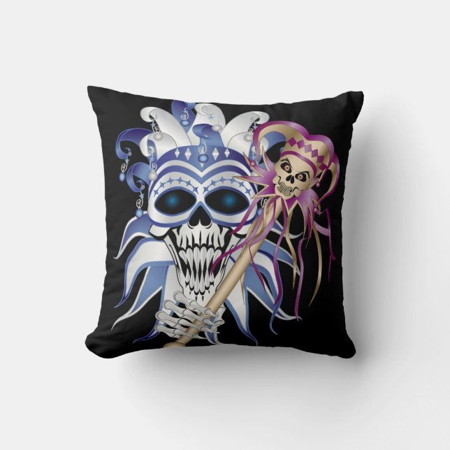Jester Skull Cushion (Front)